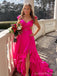 Gorgeous Hot Pink A-line Maxi Long Party Prom Dresses Ideas,Evening Gowns,13657