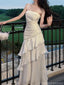 Gorgeous Ivory Spaghetti Straps Maxi Long Party Prom Dresses Ideas,Evening Gowns,13915