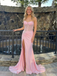 Sparkling Illusion Corset Prom Dress — Rhinestone Beaded Bodice Slit Gown, 26008