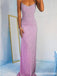 Sexy Purple Mermaid Spaghetti Straps Maxi Long Party Prom Dresses Online,13282