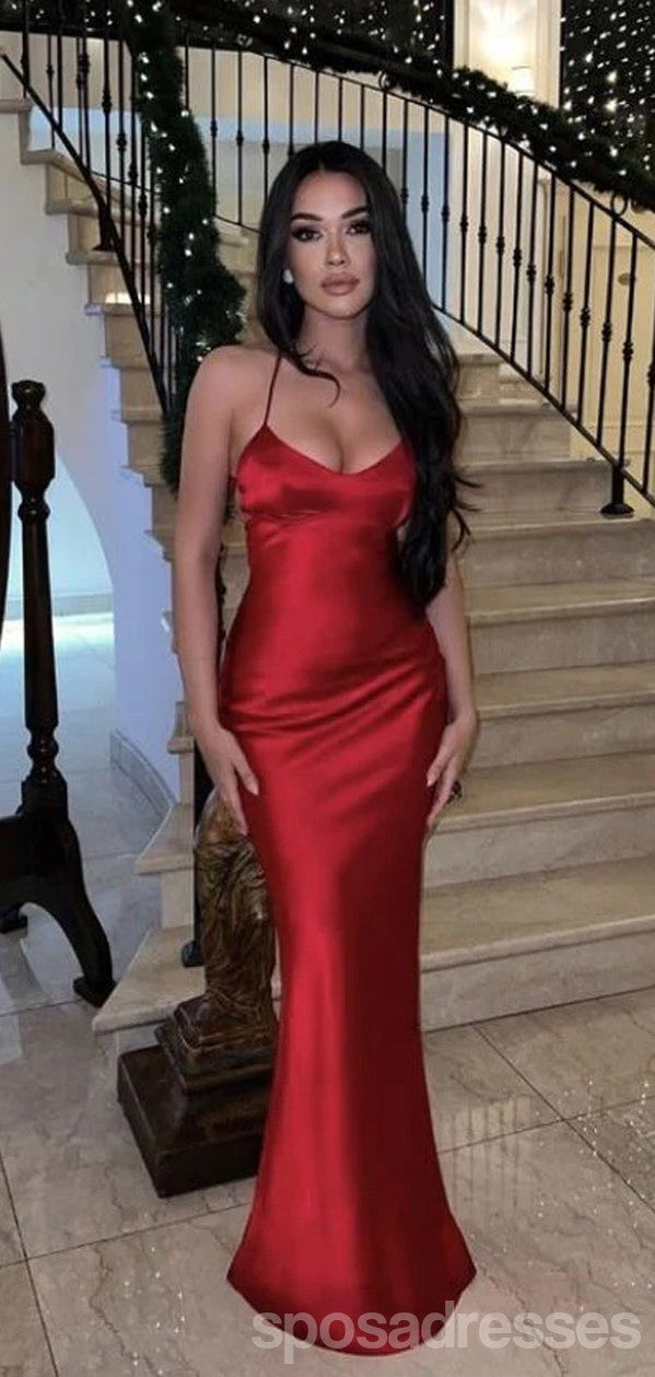 Sexy Red Mermaid Spaghetti Straps Maxi Long Party Prom Dresses,Evening – SposaDresses Sexy Red Mermaid Spaghetti Straps Maxi Long Party Prom Dresses,Evening – SposaDresses