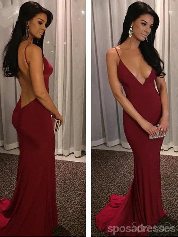 Dark Red Sexy Mermaid Evening Prom Dresses, Long Backless Party Prom D SposaDresses Dark Red Sexy Mermaid Evening Prom Dresses, Long Backless Party Prom D SposaDresses