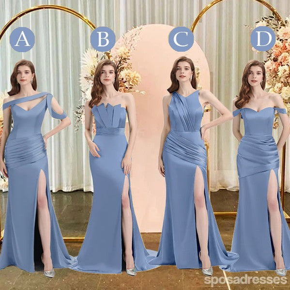 Mismatched Slate Blue Mermaid Cheap Bridesmaid Dresses Online, WG1081 SposaDresses Mismatched Slate Blue Mermaid Cheap Bridesmaid Dresses Online, WG1081 SposaDresses
