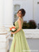 Pistachio Green Sequin Leaf Corset High Slit Tulle A Line Prom Dress PD26007