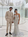 Silver Beaded Geometric Pattern Fitted Mermaid Prom Dress PD26009