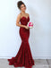 Red Sequin Strapless Sweetheart Mermaid Prom Dress PD26018