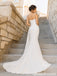 Ivory Corset Spaghetti Straps Side Drape Mermaid Wedding Dress WD26014