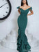 Sexy New Arrival Teal Mermaid Off Shoulder Maxi Long Party Prom Dresses,13303