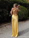 Sexy Yellow Mermaid One Shoulder Long Party Prom Dresses Ideas,Evening Gowns,13881