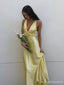 Sexy Yellow Mermaid V-neck Long Party Prom Dresses Ideas,Evening Gowns,13841