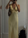 Sexy Yellow Mermaid V-neck Long Party Prom Dresses Ideas,Evening Gowns,13779