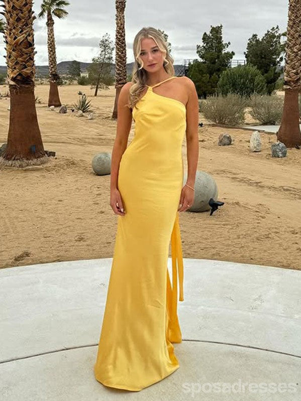 Sexy Yellow Mermaid Backless Long Party Prom Dresses Ideas,Evening Gowns,13817