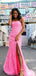 Side Slit Strapless Applique Long Prom Dresses, Sweet 16 Prom Dresses, 12389