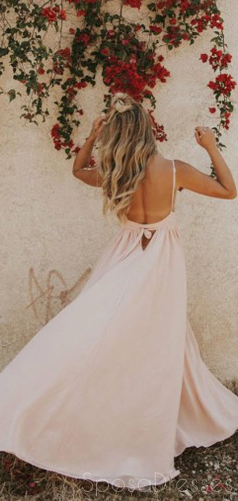 Simple A-line V Neck Sleeveless Long Prom Dresses, Sweet 16 Prom Dresses, 12392