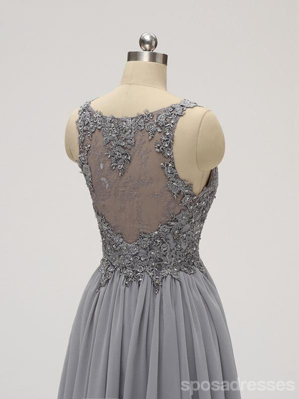 Lace Straps Grey Chiffon Short Cheap Homecoming Dresses Online, CM814