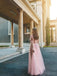 Tulle A-line Long Sleeves Applique Prom Dresses, Sweet 16 Prom Dresses, 12411