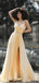 A-line Spaghetti Straps Side Slit Cheap Prom Dresses, Sweet 16 Prom Dresses, 12421