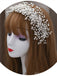 Elegant Handmade Wide Brimmed Rhinestone Pearl Leaf Headwear Accessories for Women, HP322