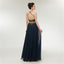 Two Pieces Halter Lace Applique Long Evening Prom Dresses, Evening Party Prom Dresses, 12005