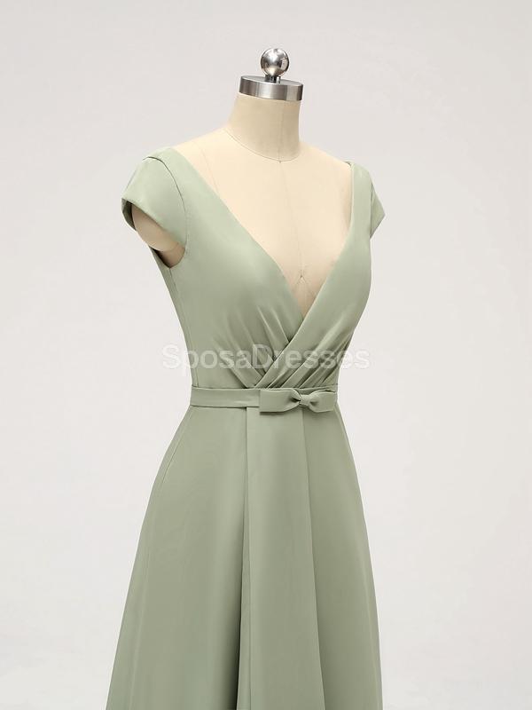 Short Sleeves Floor Length Chiffon Sofa Green Bridesmaid Dresses Onlin SposaDresses Short Sleeves Floor Length Chiffon Sofa Green Bridesmaid Dresses Onlin SposaDresses