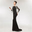 Long Sleeves Black Mermaid Long Evening Prom Dresses, Evening Party Prom Dresses, 12008