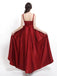 A-line Sleeveless V Neck Side Slit Prom Dresses, Sweet 16 Prom Dresses, 12440