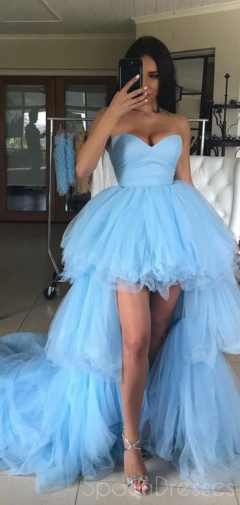 A-line Tulle Sweetheart Sleeveless Long Prom Dresses, Sweet 16 Prom Dresses, 12449
