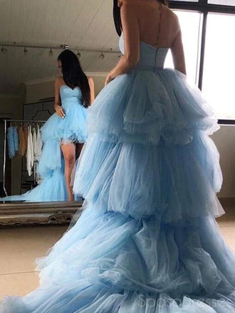 A-line Tulle Sweetheart Sleeveless Long Prom Dresses, Sweet 16 Prom Dresses, 12449