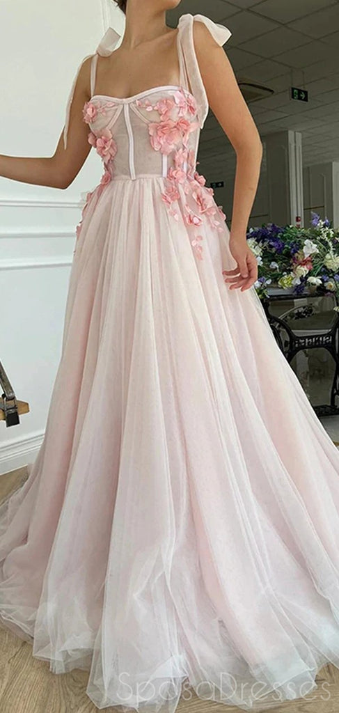 A-line Spaghetti Straps Sleeveless Prom Dresses, Sweet 16 Prom Dresses, 12450
