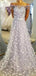 Elegant A-line Tulle Off The Shoulder Prom Dresses, Sweet 16 Prom Dresses, 12467