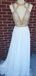 A-line Sleeveless Halter Rhinestone Prom Dresses, Sweet 16 Prom Dresses, 12476