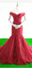 Mermaid Off The Shoulder Applique Prom Dresses, Sweet 16 Prom Dresses, 12505