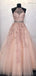 A-line Halter Applique Sleeveless Long Prom Dresses, Sweet 16 Prom Dresses, 12510