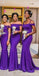 Mismatched Burgundy Mermaid Cheap Long Cheap Bridesmaid Dresses Online, WG934