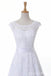 White Scoop Neckline Lace A line Wedding Bridal Dresses, Custom Made Wedding Dresses, Affordable Wedding Bridal Gowns, WD253