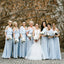 Mismatched Blue Chiffon Long Cheap Bridesmaid Dresses Online, WG613