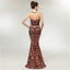 Rose Gold Sequin Sparkly Mermaid Evening Prom Dresses, Evening Party Prom Dresses, 12011