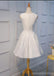 Unique White Lace Applique Cheap Short Homecoming Dresses Online, CM666