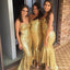 Shinning Gold Sequin Sweet Heart Mermaid Sexy Cheap Bridesmaid Dresses, WG144