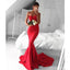 Strapless Maroon Mermaid Evening Prom Dresses, Long Simple Party Prom Dresses, 17123