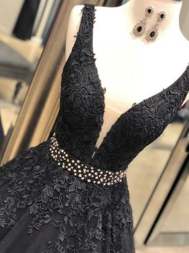 black and silver sweet 16 dresses Black Gothic Quinceanera Dress With Sparkly Applique... From Bestoffers, $522.04