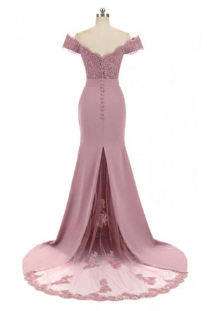 Off Shoulder Duty Rose Mermaid Cheap Bridesmaid Dresses Online, WG771