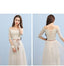 Mismatched Lace Tulle Long Bridesmaid Dresses, Bridesmaid Dresses, BD009