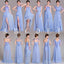 Beautiful Mismatched Differeent Styles A Line Long Bridesmaid Dresses, WG189