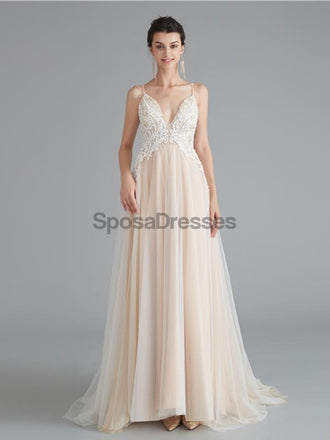 See Through Spaghetti Straps Long Evening Prom Dresses, Evening Party Prom Dresses, 12119