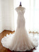 2018 Sexy See Through Cap Sleeve Lace Mermaid Wedding Bridal Dresses, Affordable Custom Made Wedding Bridal Dresses, WD268