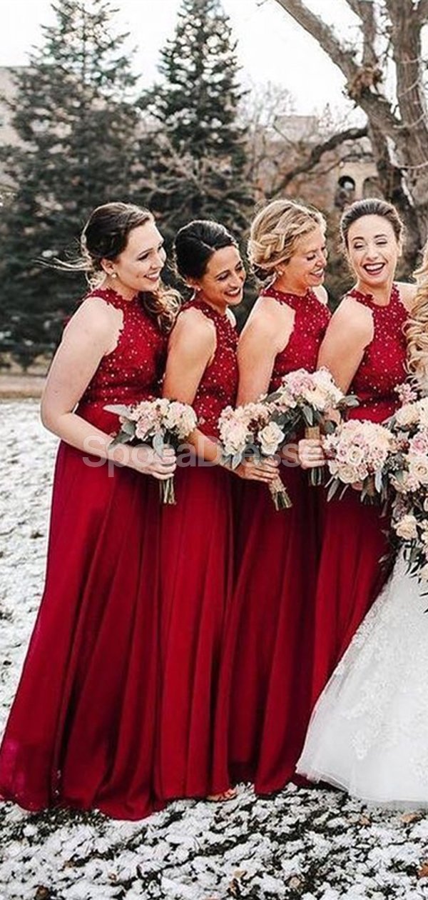 candy apple red bridesmaid dresses Dark Red Satin Mermaid Long Cheap Custom One Shoulder Bridesmaid Dresses, MRB0244