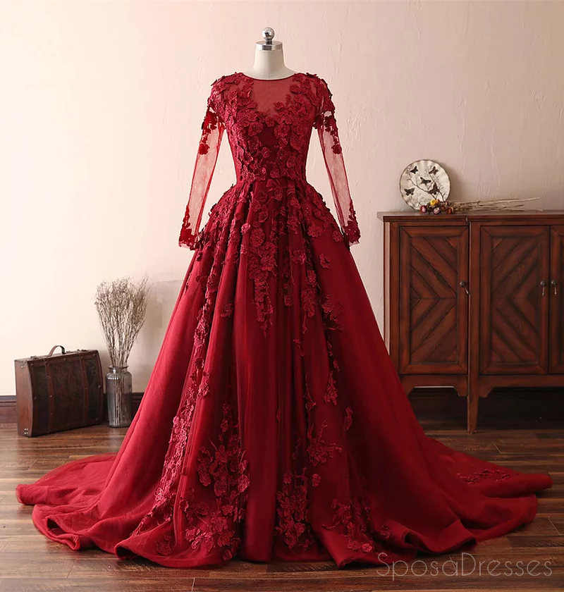 Lace Long Evening Dresses Sleeveless Red Prom Dresses with Cape – Ballbella