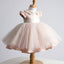 Lovely Cap Sleeve Pink Tulle Satin Flower Girl Dresses, Affordable Little Girl Dresses, FG031