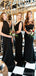 Mismatched Black Cheap Bridesmaid Dresses Online, WG773